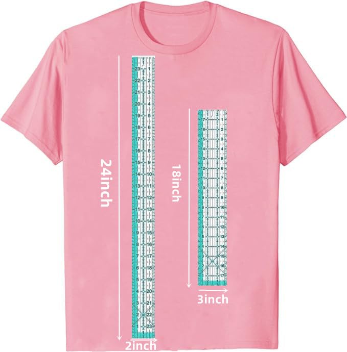 ZICALSO Quilting Rulers,7 Sewing Rulers Quilting Templates(6"x24",2"x24",3"x18",3"x8",1.5"x12",1"x12",1"x6"),Quilting Supplies Acrylic Rulers Fabric Cutting Ruler with Non-Slip Rings for Quilting and Sewing - Image 3